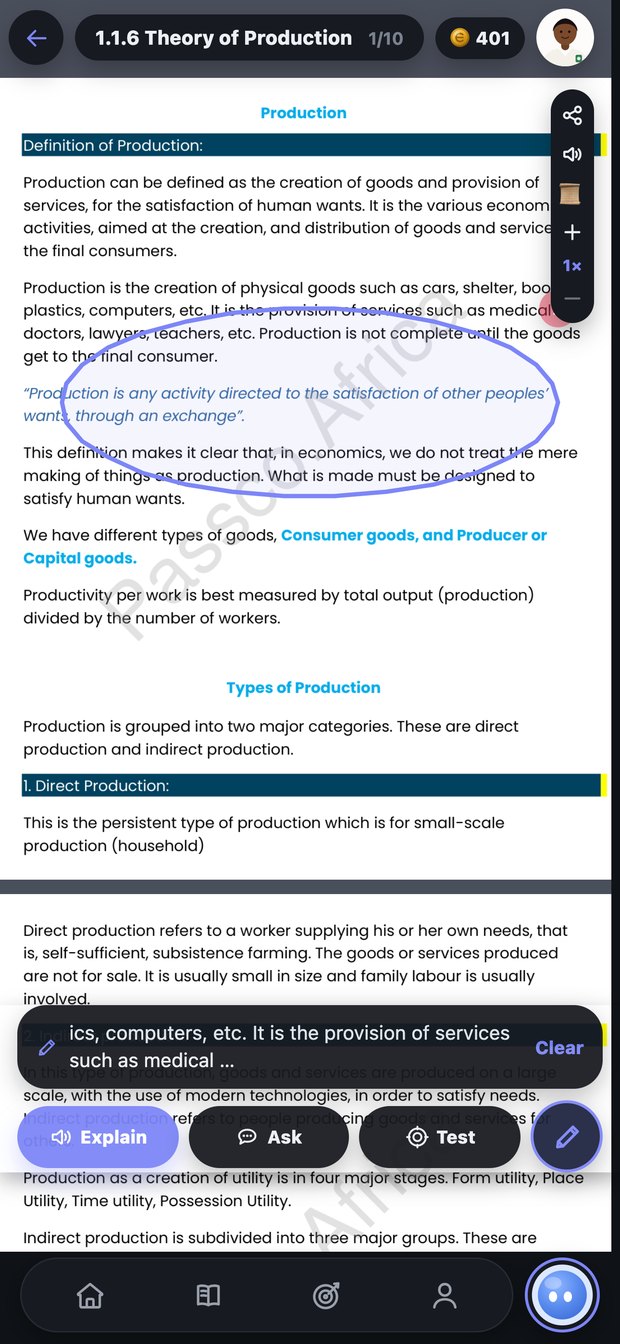 A paragraph circled in a textbook, ready to be explained.